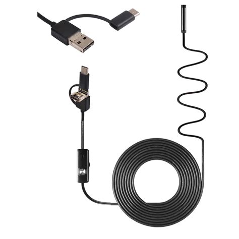 AN100 3 in 1 5.5mm 6 LED Endoscope Tpye c Android PC USB Waterproof ...