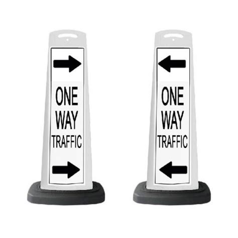 White Sign Panel W One Way Traffic Sign P Sd K Valet