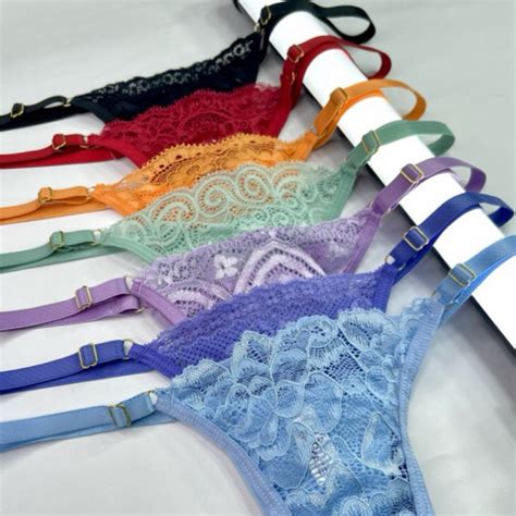 PROMOÇÃO Kit c 10 unidades de calcinha fio dental regulagem lingerie sexy renda luxo revenda
