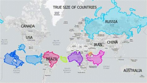 Real Size Of Countries World Map - United States Map