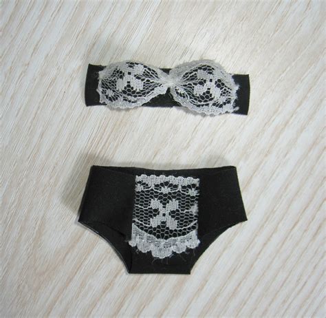 Doll Clothing 1 6 Scale Lingerie Set Lace Bra And Panties Etsy