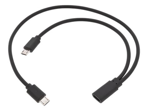 Köp USB kabel Micro B hona 2x Micro B hane 150 270mm till rätt pris