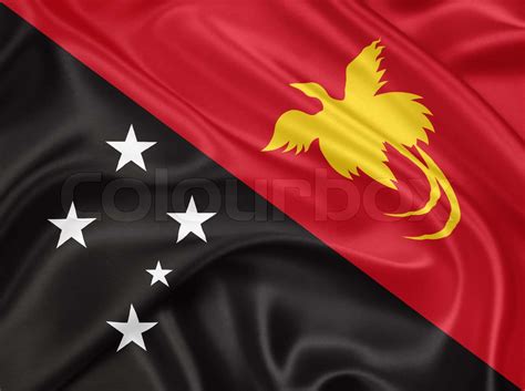 Flagge Von Papua Neuguinea Stock Bild Colourbox