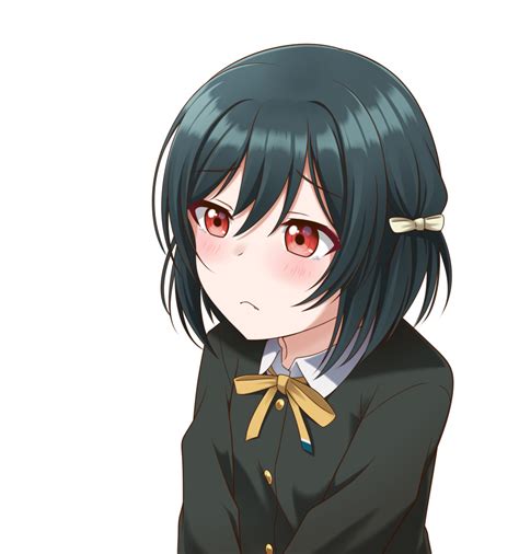 Safebooru 1girl Absurdres Black Hair Blush Closed Mouth Eyebrows Visible Through Hair Fang