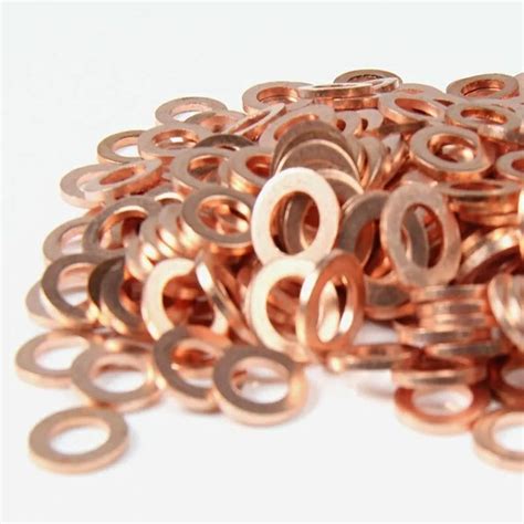 30pcs Copper Washers Set Gasket Flat Ring Seal Assortment Kit M4 M5 M6