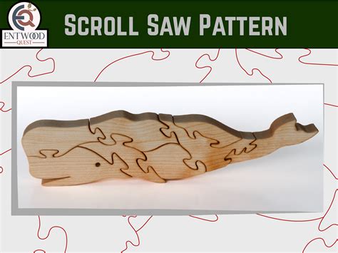 Sea Life Scroll Saw Puzzle Pattern Set 2 Sperm Whale Etsy