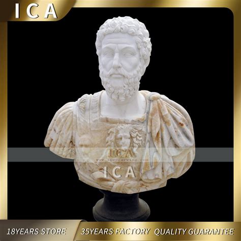 Hand Carved Natural Stone Marble Marcus Aurelius Bust China Marble