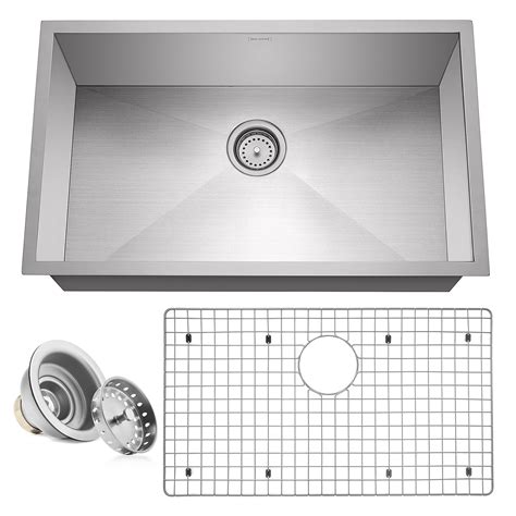 Miligore Deep Single Bowl Undermount Zero Radius Gauge Stainless