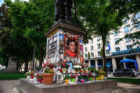 Munich Germany May 27 2019 Michael Jackson Memorial At The Base Of