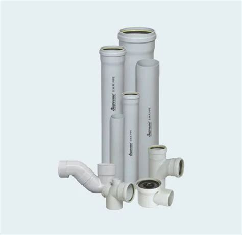 4 Inch 110 Mm Supreme Type B PVC SWR Pipes Single Double Socket 3 M