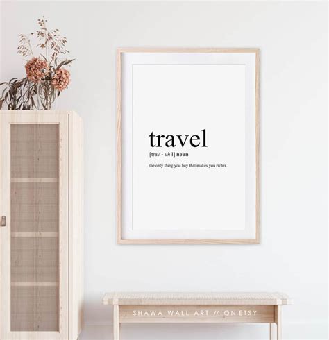 Travel Print Travel Wall Art Quote Wall Art Travel Etsy