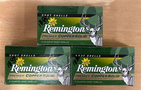 Group Of Remington Premier Copper Solid Ga Shotgun Ammunition