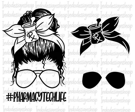 Pharmacy Svg Pharmacy Tech Life Svg Pharmacy Tech Life Messy Etsy