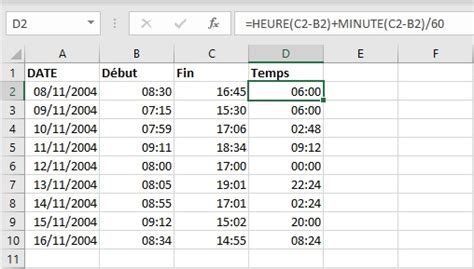 Comment Utiliser La Fonction Heure Dans Excel Pour Calculer Avec