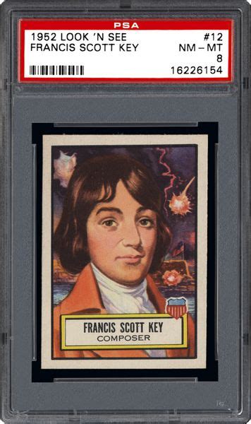 1952 Topps Look N See Francis Scott Key Psa Cardfacts®