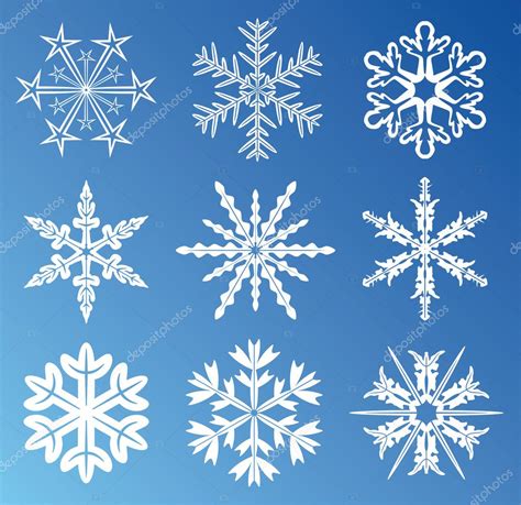 9 Snowflakes — Stock Vector © Dmstudio 7752540