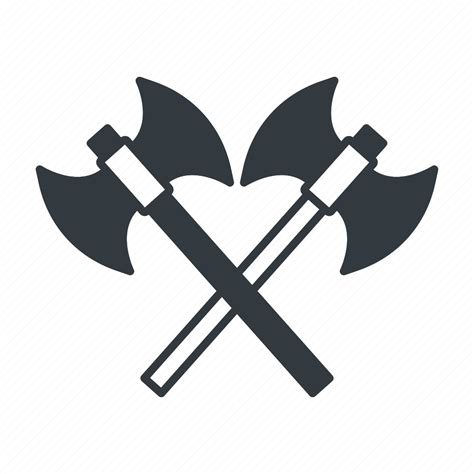 Axe Battle Weapon Medieval Poleaxe Crossed War Icon Download On Iconfinder