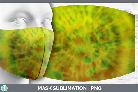 Yellow Tie Dye Mask Sublimation Bundle Face Mask Designs By Enliven