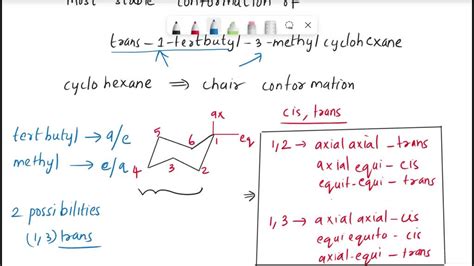 Solved Which Is The Most Stable Conformation Of Trans Tert Butyl