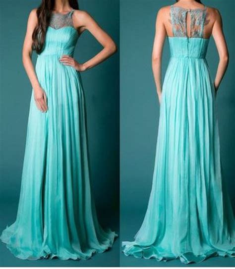 aqua blue color dress - Towanda Leal