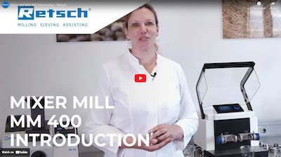 Product Video Of The New Mixer Mill Mm From Retsch A True