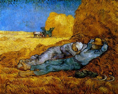 Noon Rest From Work After Millet Vincent Van Gogh Wikiart Org