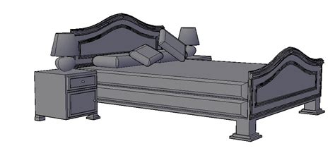 3d Bedroom Furniture In AutoCAD File - Cadbull