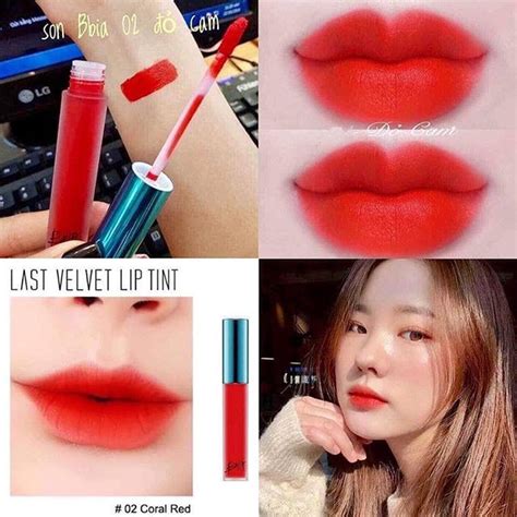 Son Kem Lì Bbia Last Velvet Lip Tint 5g Màu 02 Đỏ Cam Chính Hãng