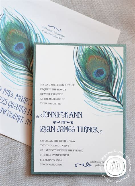 Margotmadison Peacock Wedding Invitations