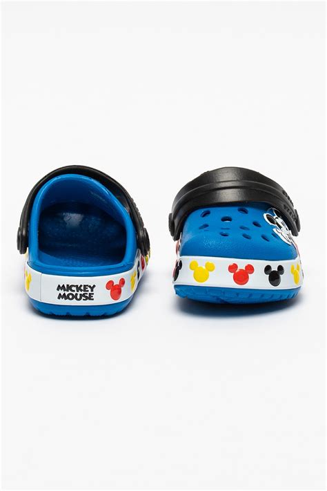 Crocs Saboti Cu Aplicatie Micky Mouse Albastru Negru Rosu Eu