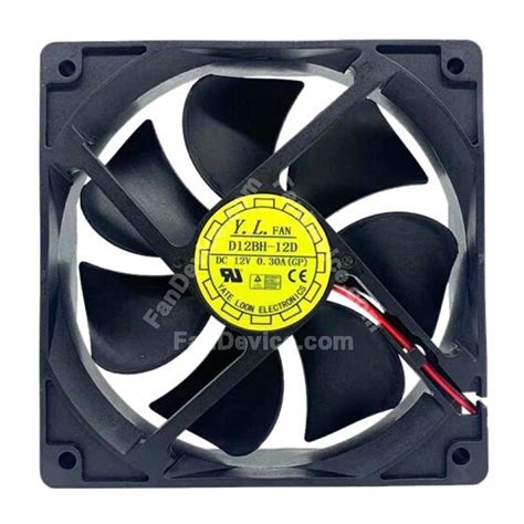 Y L Fan Yate Loon D12BH 12D DC 12V 0 30A 2 Wires 3 Wires Axial