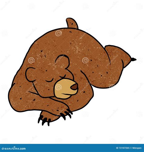 Sleeping Bear Cartoonrabbit Cartoon Stock Vector Illustration Of