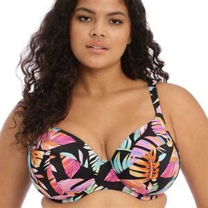 Elomi Swim Tropical Falls Plunge Bikini Top Storm In A D Cup AUS