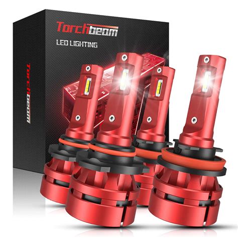 Torchbeam T2 H11 H8 H9 9005 HB3 LED Bulbs Combo Kit 60W 16000 Lumens