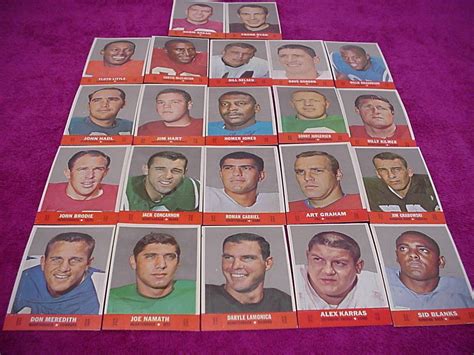 Topps Stand Ups Inserts Football Complete Card Set Ex Namath