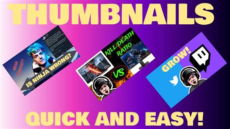 How To Make Youtube Thumbnails Free Fast And Easy Youtube