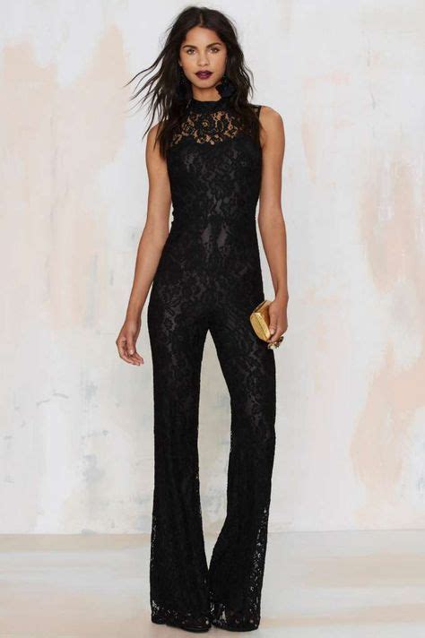 Black Lace Nude Illusion Back Cutout Jumpsuit In 2018 Prom Hoco