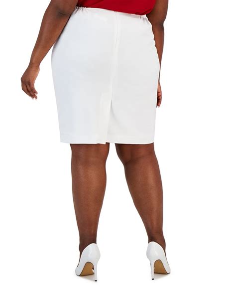 Kasper Plus Size Stretch Crepe Pencil Skirt Macys