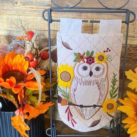 Fall Flower Owl Banner In The Hoop Sookie Sews