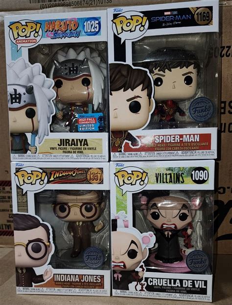 Funko POP - Jiraiya with Popsicle Cruella De Vil Spider-Man with Scars ...