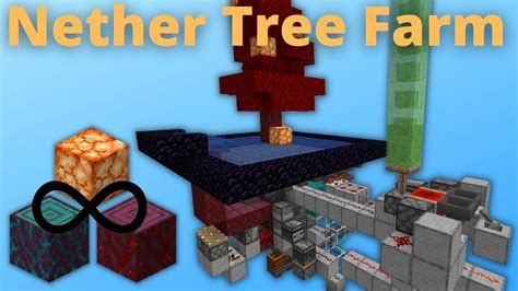 Fully Automatic Nether Tree Farm Minecraft 119 Youtube