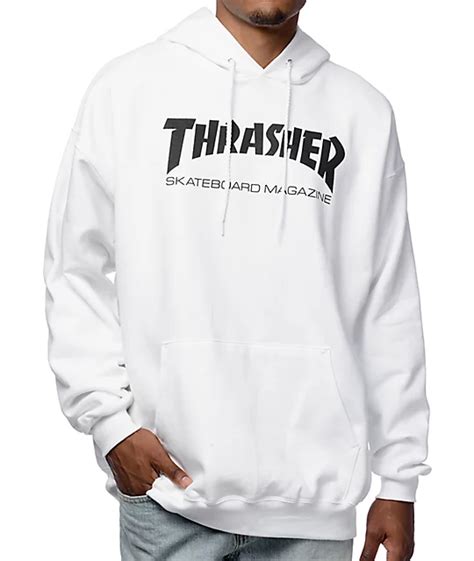 Thrasher Skate Mag White Pullover Hoodie | Zumiez