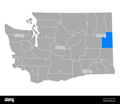 Map of Spokane in Washington Stock Photo - Alamy