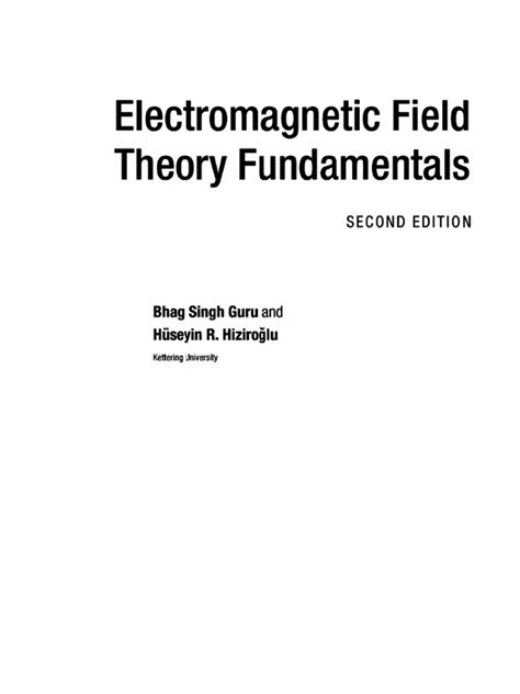 Electromagnetic Field Theory Fundamentals Bhag Guru Cambridge Bab 1 3 Beberapa Soal Dari