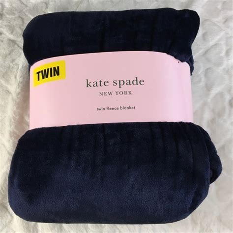 Kate Spade Bedding Nwt Kate Spade Navy Twin Fleece Blanket Poshmark