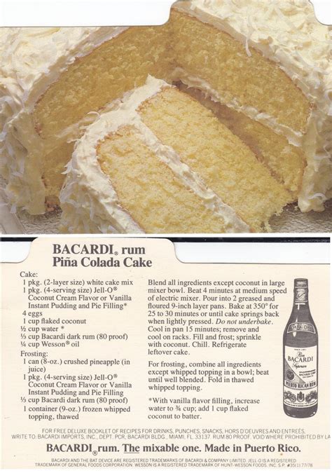 Betty Crocker Bacardi Rum Cake Recipe Bryont Blog