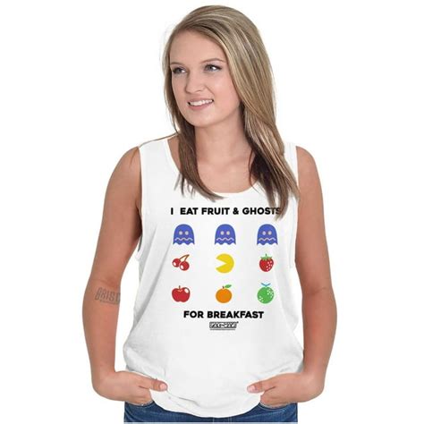 Pacman Fruit And Ghosts For Breakfast Tank Top T Shirts Men Women