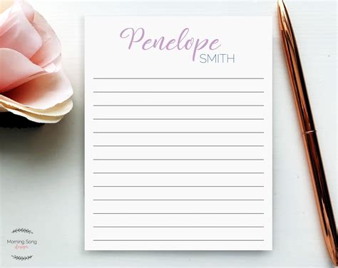 Personalized Notepad Lined Lined Custom Notepad Cursive | Etsy