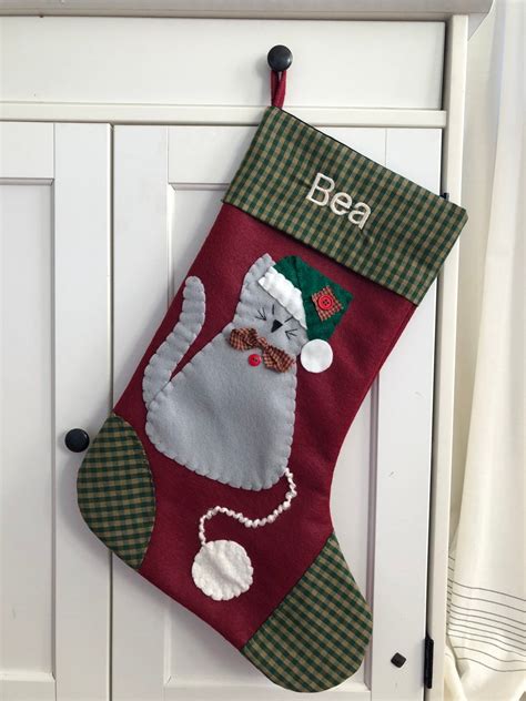 Cat Stocking Cat Christmas Stocking Stocking for Cat - Etsy