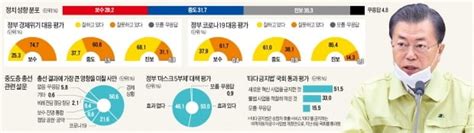 유권자 3명 중 1명이 중도층정부 경제 대응 잘못하고 있다 한국경제